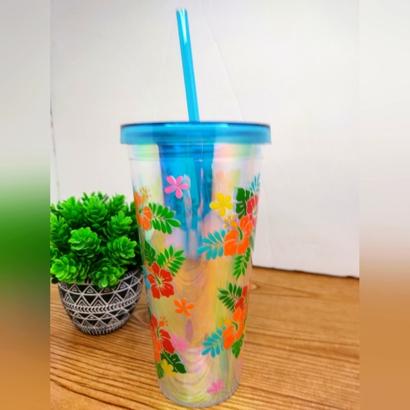 Tumbler 23 Oz.Double Wall Insulation Floral Cup - Picture 4 of 6